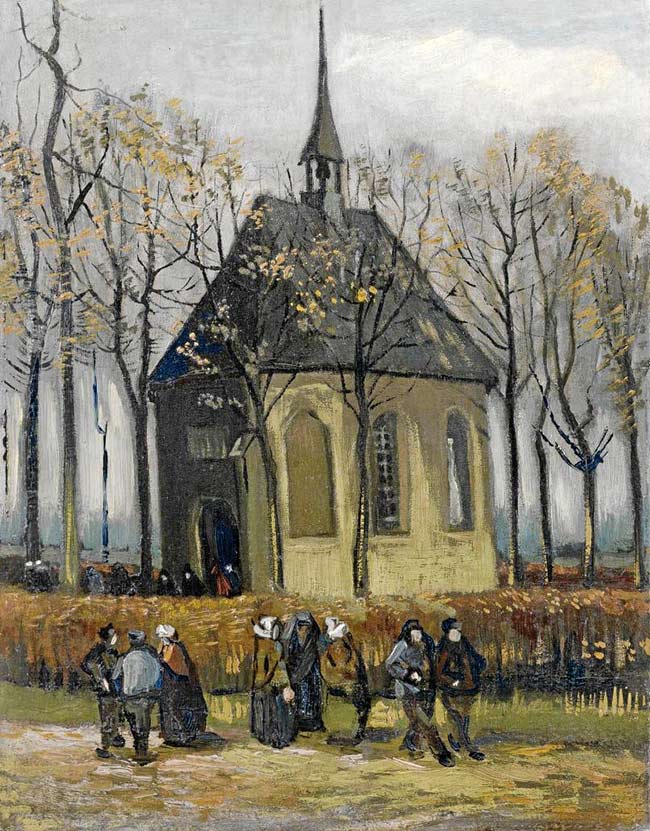 vincent-van-gogh-congregación-saliendo-de-la-iglesia-reformada-en-nuenen