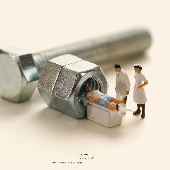 vida Molester vacío Calendario en miniatura', un montaje cada día de Tatsuya Tanaka