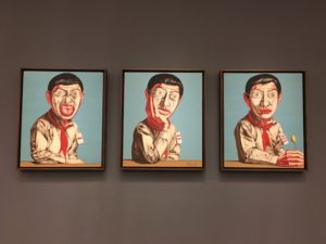 Zheng Fanzhi Mask Series no. 11, Triptych-1996-10 de los artistas contemporáneos chinos más sobresalientes