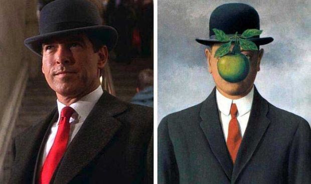 El hijo del hombre de René Magritte en El caso Thomas Crown de John Mctiernan