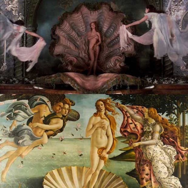 El nacimiento de Venus de Sandro Botticelli en Las Aventuras del Baron Munchausen de Terry Gilliam