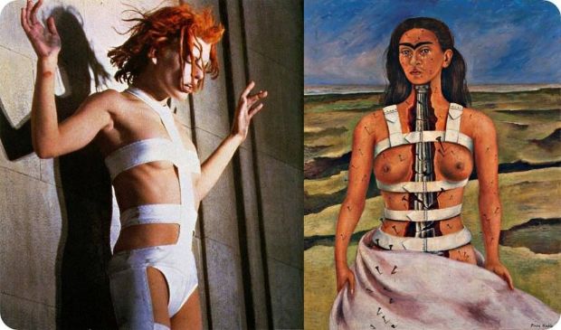 La columna rota, de Frida Kahlo en el Quinto Elemento de Luc Paul Maurice Besson